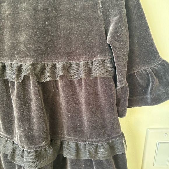 Hanna Andersson velvet tulle tiered holiday dress, girls size 5 twirly - Picture 4 of 5